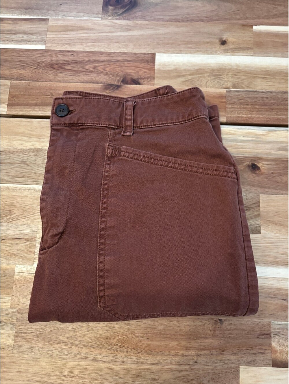 Universal Thread Women's Rust Brown Cotton Blend Pants Size 8 (2257)